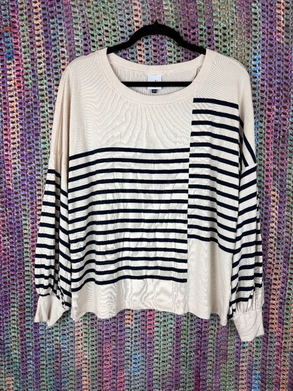 Cabi Stripped Long Sleeve Tunic Shirt (Size M)